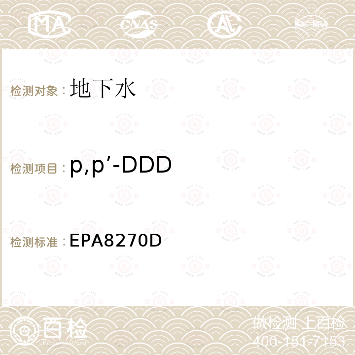 p,p’-DDD 气相色谱-质谱法测定半挥发性有机化合物