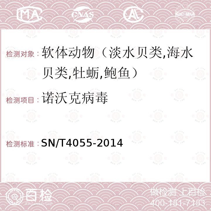 诺沃克病毒 贝类中诺如病毒检测方法 普通RT-PCR方法和实时荧光RT-PCR方法