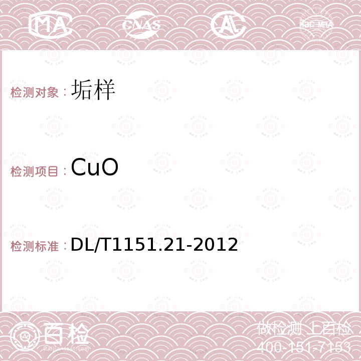 CuO 火力发电厂垢和腐蚀产物分析方法 第21部分：金属元素的测定—等离子发射光谱法