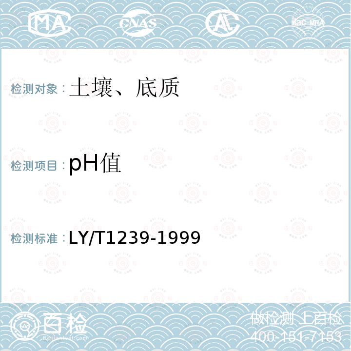 pH值 森林土壤的 pH值测定