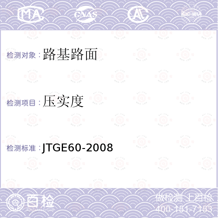 压实度 T 0921-2008 公路路基路面现场测试规程  T0921—2008