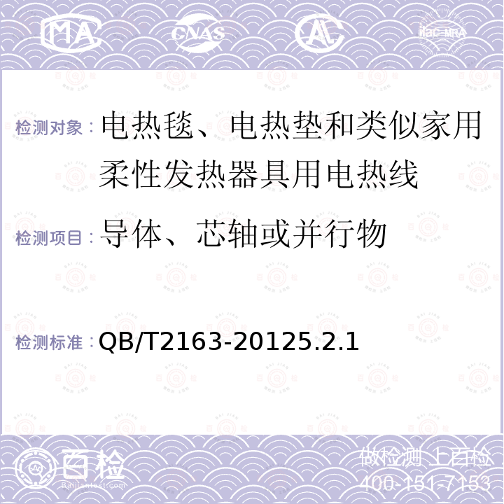 导体、芯轴或并行物 电热毯、电热垫及类似柔性发热器具用发热线