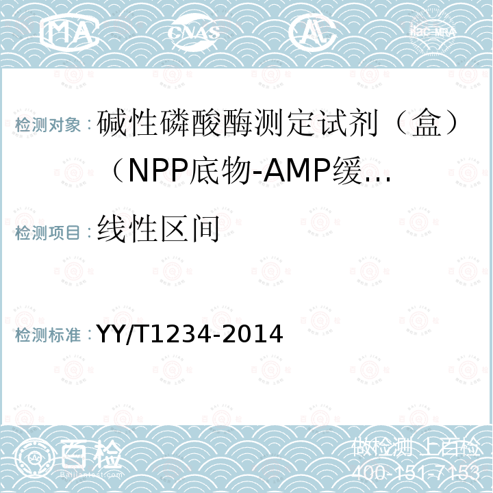 线性区间 碱性磷酸酶测定试剂（盒）（NPP底物-AMP缓冲液法）