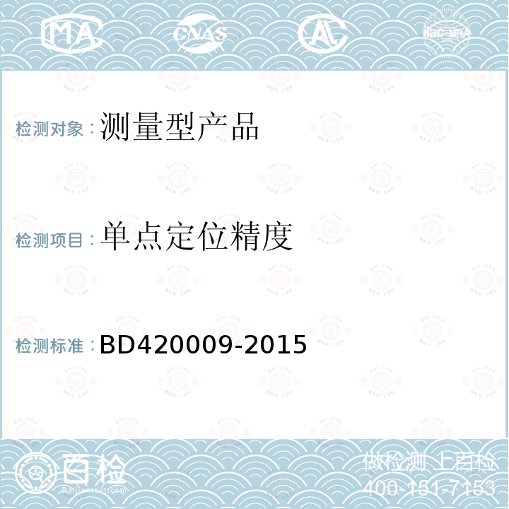 单点定位精度 北斗/全球卫星导航系统（GNSS）测量型接收机通用规范