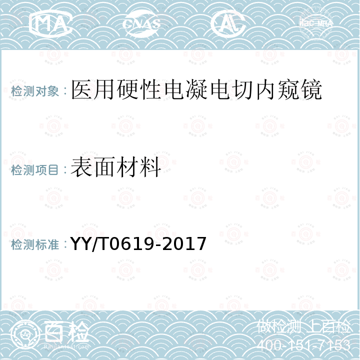 表面材料 医用内窥镜 硬性电凝电切内窥镜