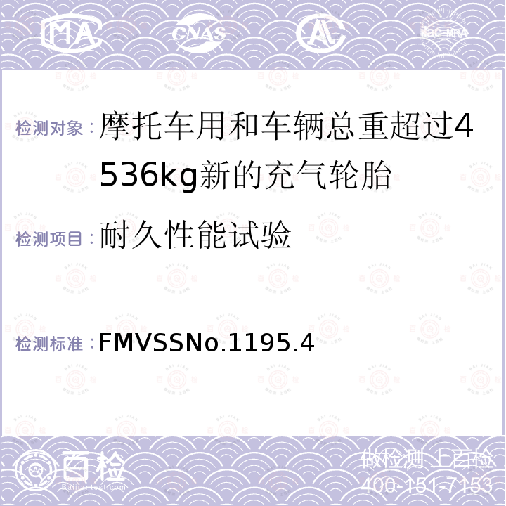 耐久性能试验 摩托车用和车辆总重超过4536kg新的充气轮胎