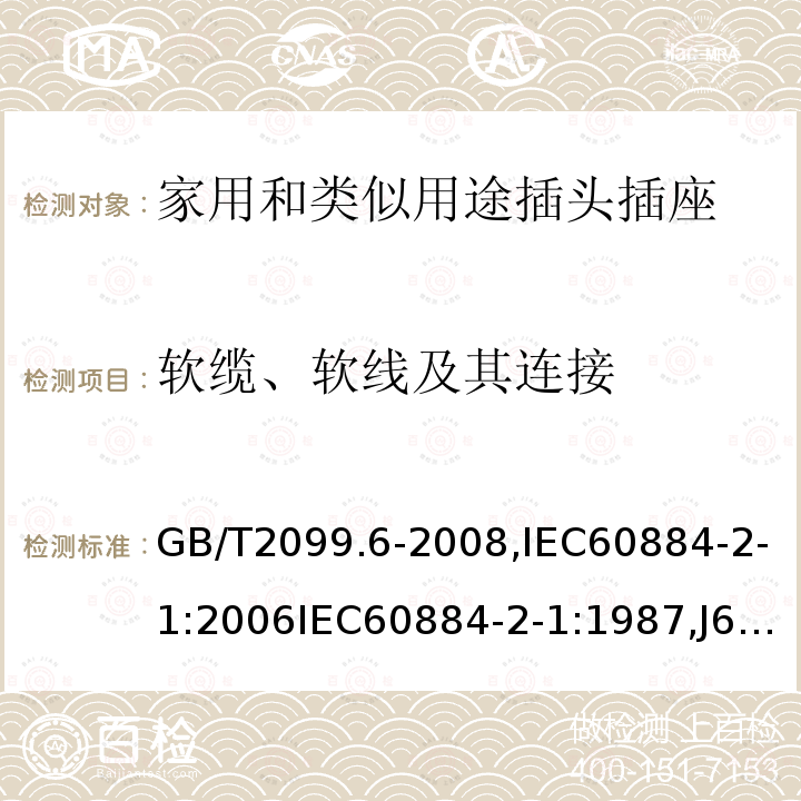 软缆、软线及其连接 家用和类似用途插头插座 第2部分第1节:带熔断器插头的特殊要求