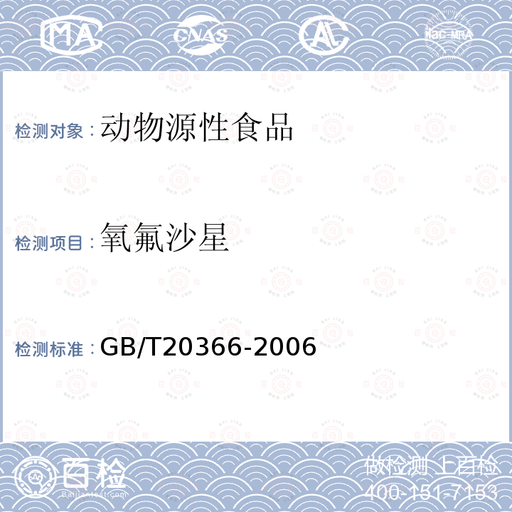 氧氟沙星 动物源产品中喹诺酮类残留量的测定 液相色谱串联质谱法