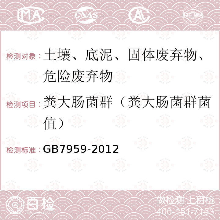 糞大腸菌群（糞大腸菌群菌值） 糞便無害化衛生要求 附錄D
