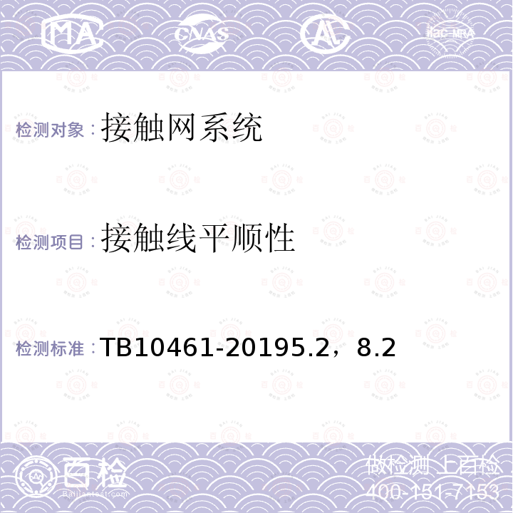 接触线平顺性 客货共线铁路工程动态验收技术规范