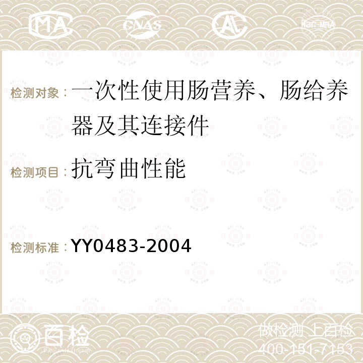 抗弯曲性能 一次性使用肠营养导管、肠给养器及其连接件 设计与试验方法