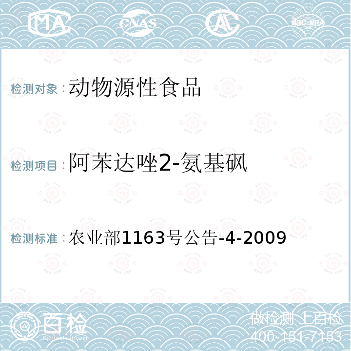 阿苯达唑2-氨基砜 动物性食品中阿苯达唑及其标示物残留检测 高效液相色谱法