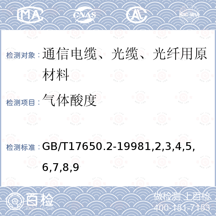 气体酸度 取自电缆或光缆的材料燃烧时释出气体的试验方法 第2部分：用测量pH值和电导率来测定气体的酸度