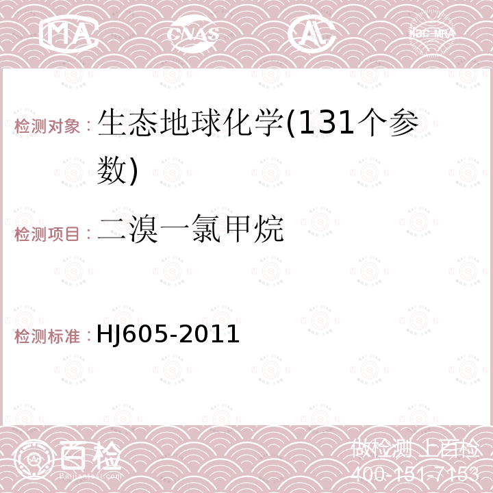 二溴一氯甲烷 土壤和沉积物挥发性有机物的测定吹扫捕集/气相色谱-质谱法