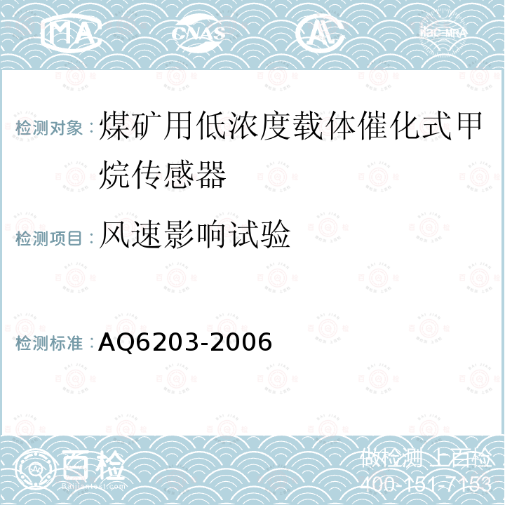 风速影响试验 煤矿用低浓度载体催化式甲烷传感器