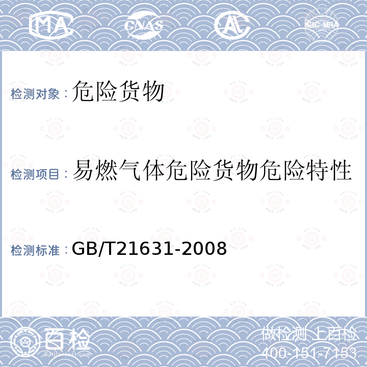 易燃气体危险货物危险特性 危险品 喷雾剂封闭空间点燃试验方法