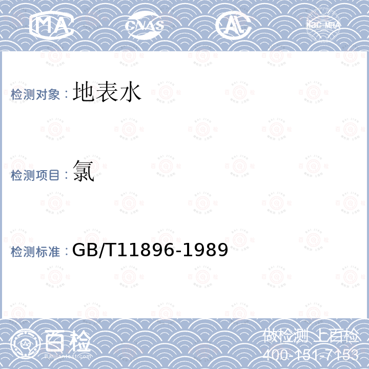 氯 水質(zhì) 氯化物的測定 硝酸銀滴定法