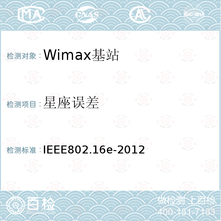 星座误差 局域网和城域网IEEE标准第16部分：许可波段中固定和移动组合运行的物理和媒体接入控制层的固定和移动宽带无线接入系统改正的空中接口