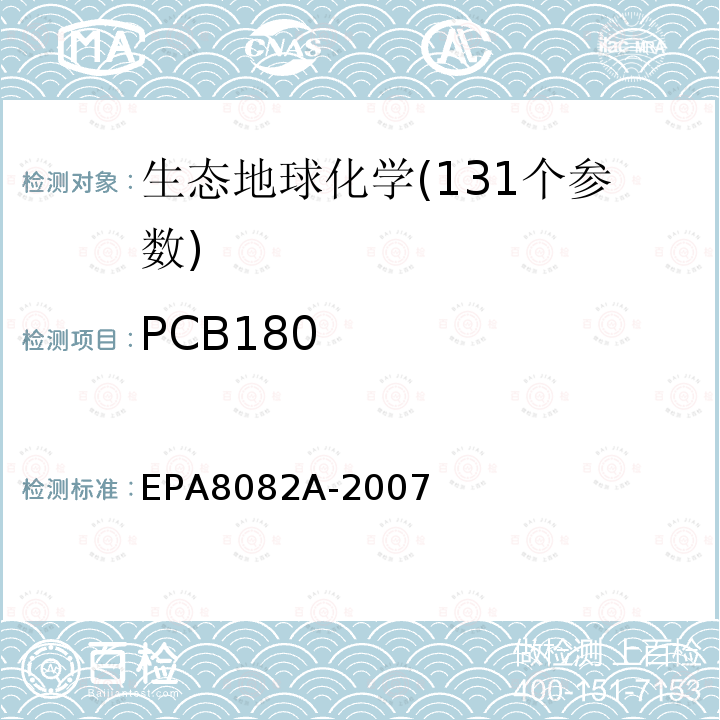 PCB180 气相色谱法测定多氯联苯