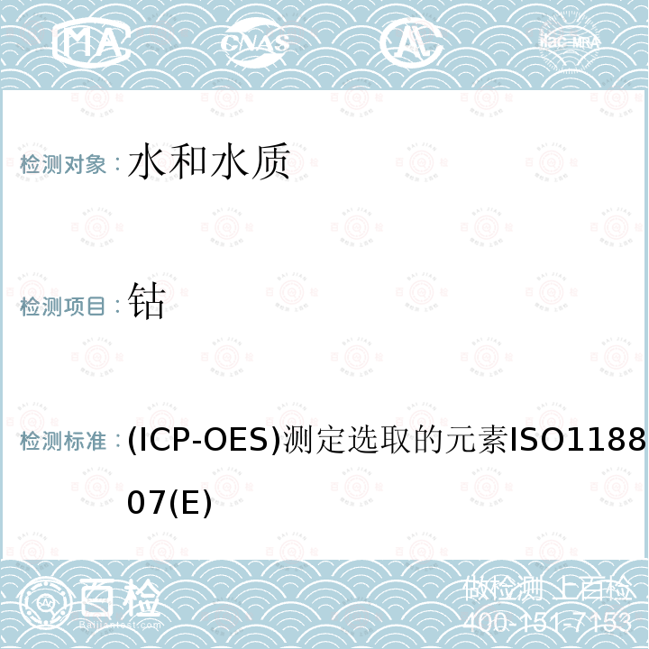钴 水质.感应耦合等离子体光学发射光谱法