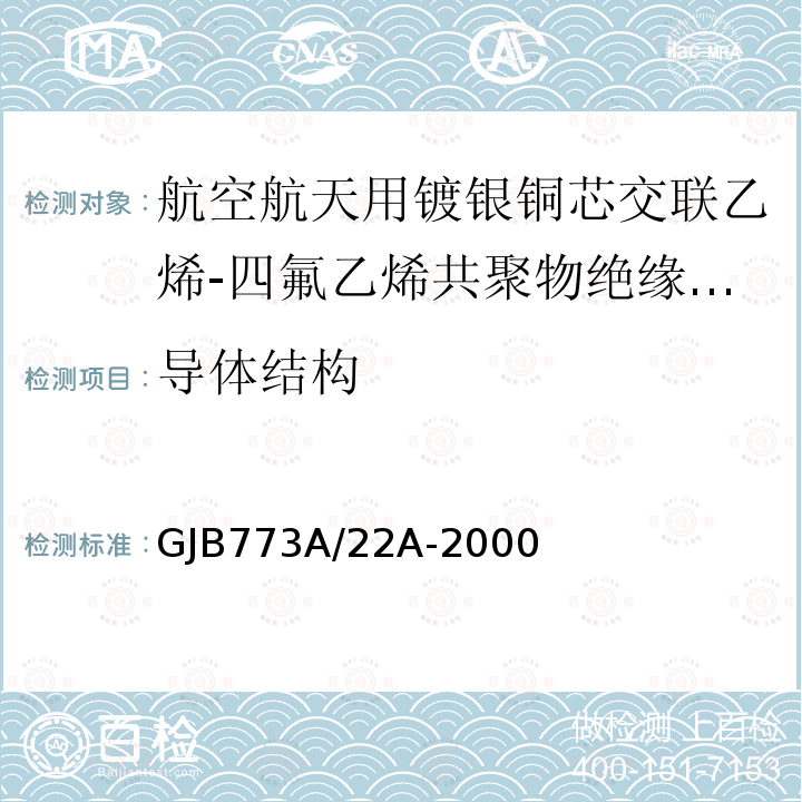 导体结构 航空航天用镀银铜芯交联乙烯-四氟乙烯共聚物绝缘电线电缆详细规范