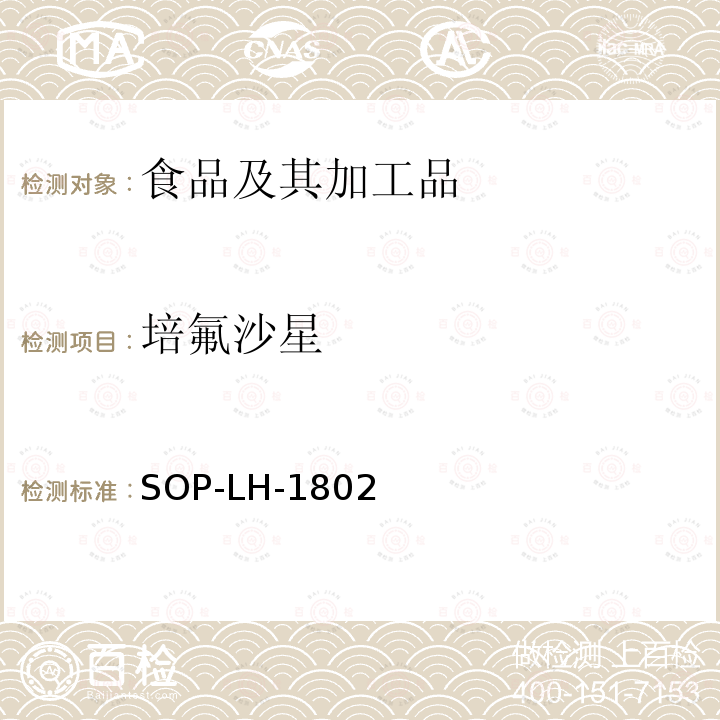 培氟沙星 动物源性食品中多种药物残留的筛查方法—液相色谱-高分辨质谱法