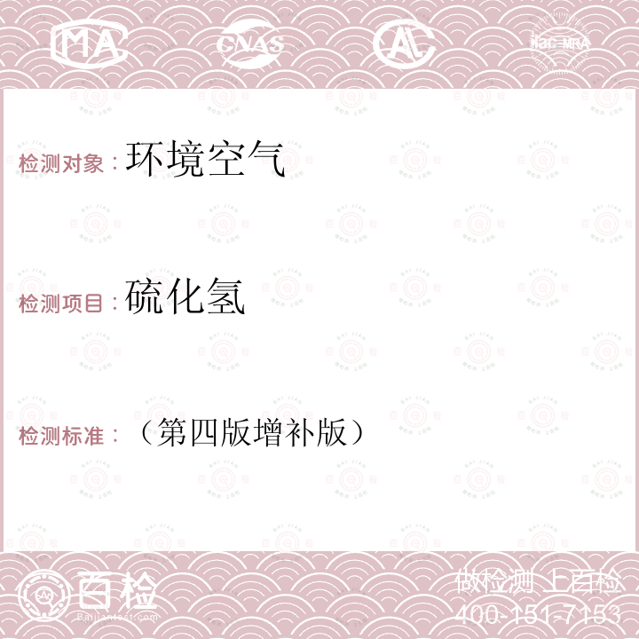硫化氫 空氣和廢氣監測分析方法