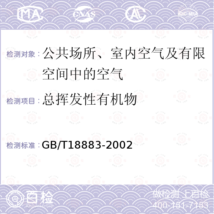 總揮發(fā)性有機(jī)物 室內(nèi)空氣質(zhì)量標(biāo)準(zhǔn) 附錄C 室內(nèi)空氣中總揮發(fā)性有機(jī)物（TVOC）的檢驗(yàn)方法 熱解析/毛細(xì)管氣相色譜法
