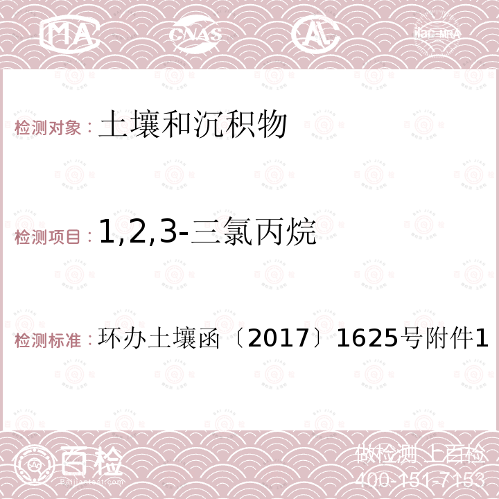 1,2,3-三氯丙烷 全国土壤污染状况详查土壤样品分析测试方法技术规定第二部分 4-1