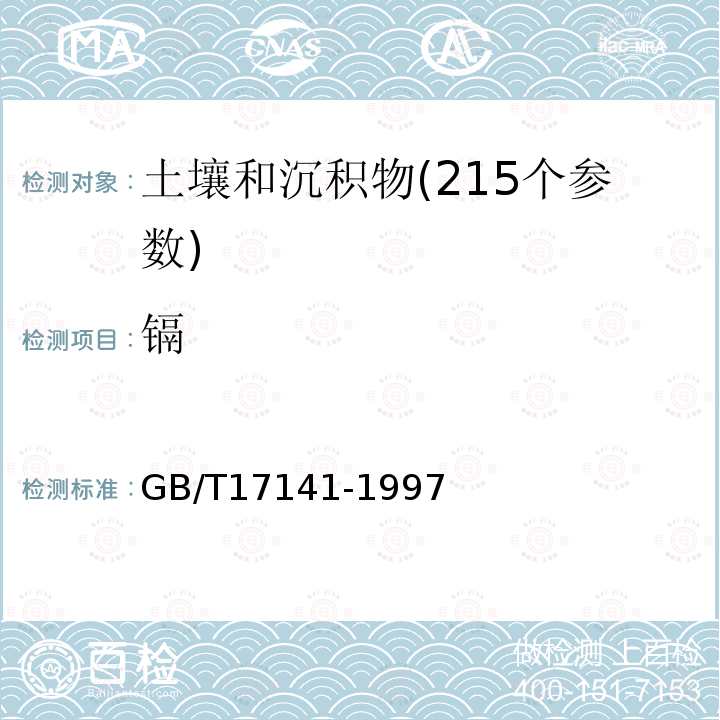 镉 土壤质量铅、镉的测定 原子吸收法