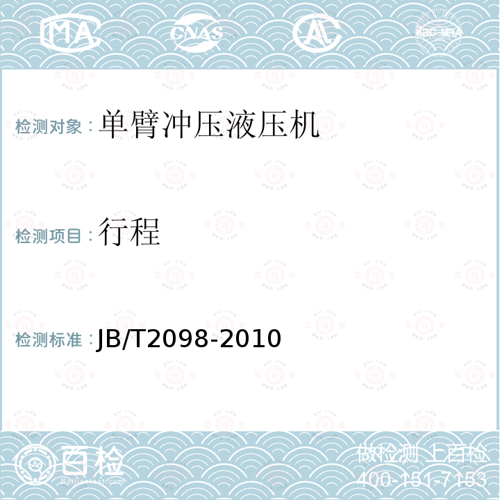 行程 单臂冲压液压机 型式与基本参数