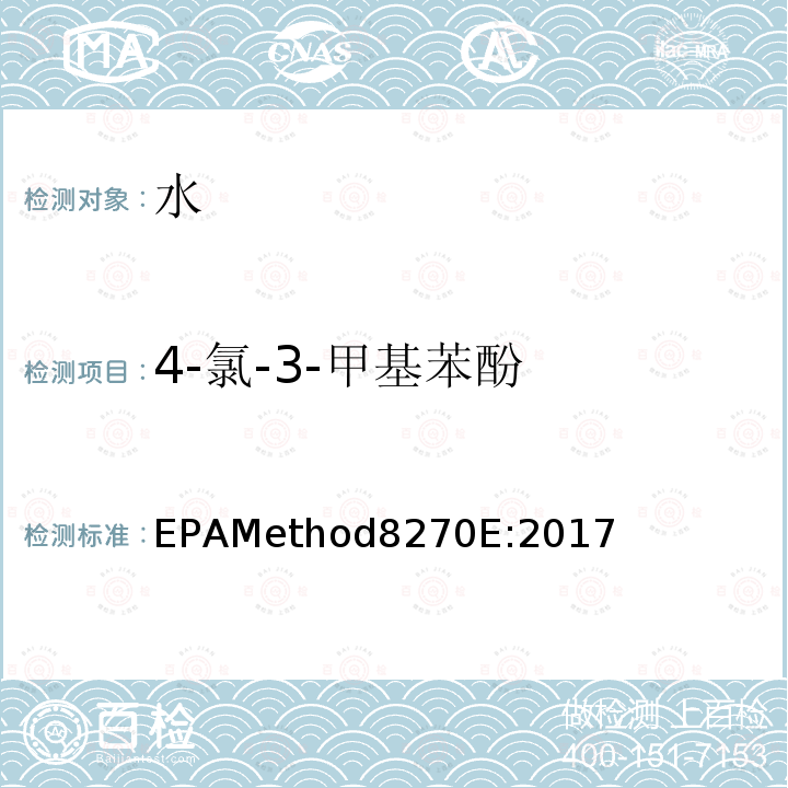 4-氯-3-甲基苯酚 氣質聯用儀測試半揮發(fā)性有機化合物