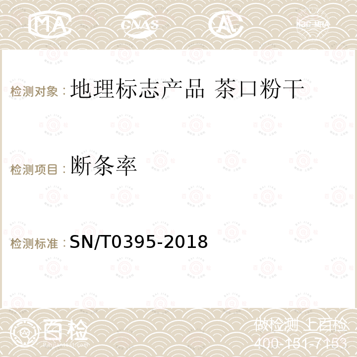 斷條率 進出口米粉檢驗規程