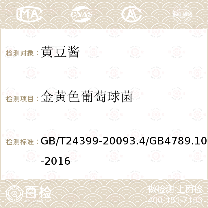 金黃色葡萄球菌 黃豆醬