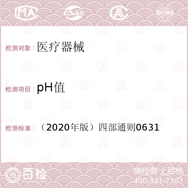 pH值 中国药典