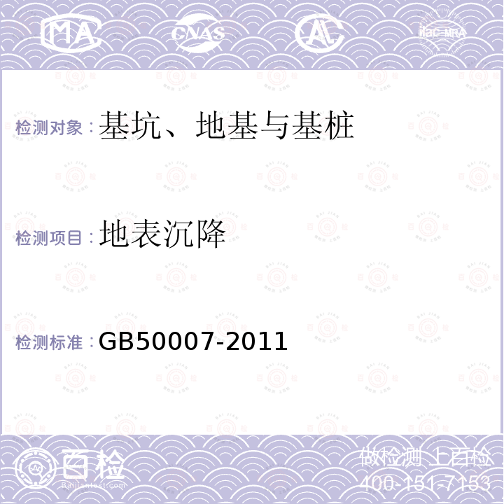 地表沉降 建筑地基基础设计规范 第5款