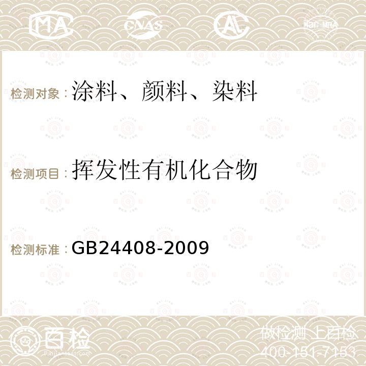 挥发性有机化合物 建筑用外墙涂料中有害物质限量