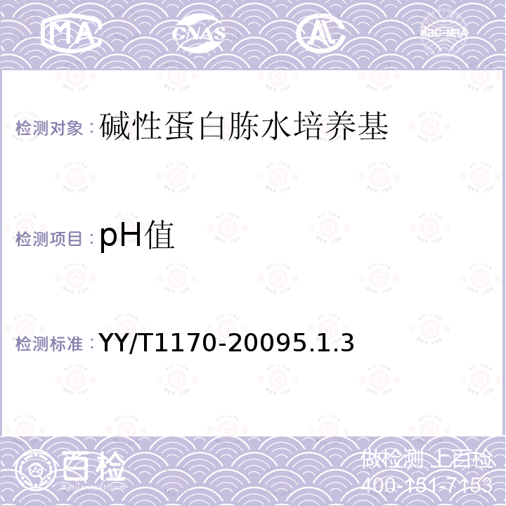 pH值 碱性蛋白胨水培养基