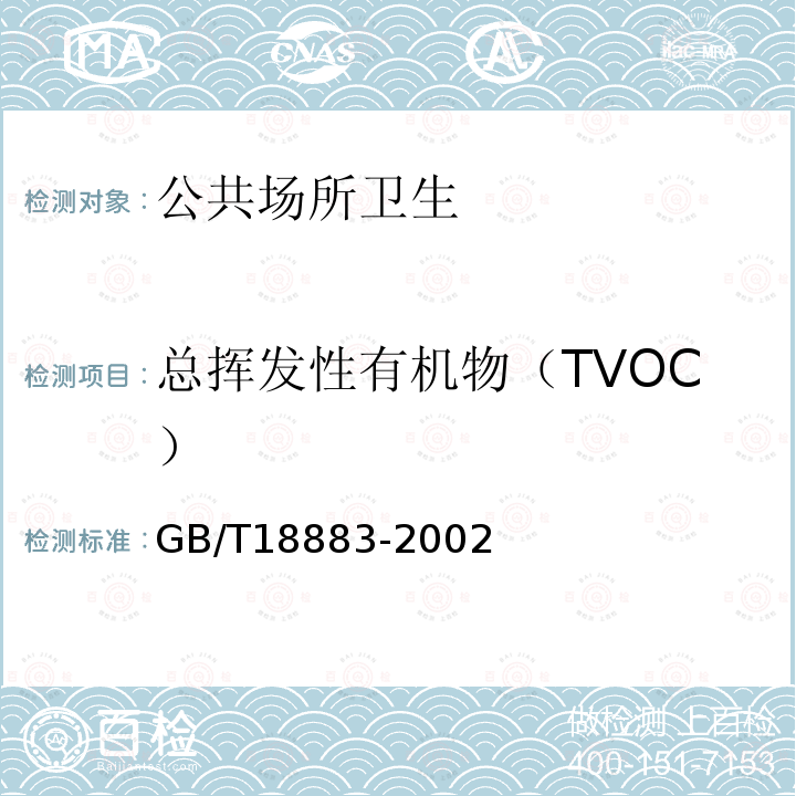 总挥发性有机物（TVOC） 室内空气质量 附录C 室内空气中总挥发性有机物（TVOC）的检验方法
