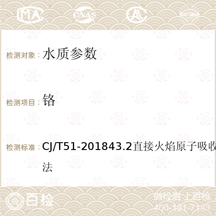 鉻 城鎮污水水質檢驗方法標準