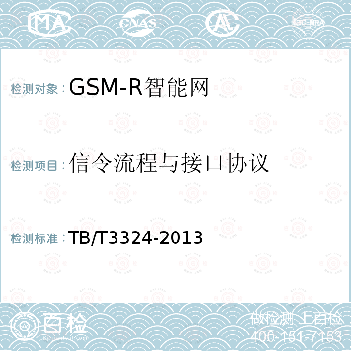 信令流程与接口协议 铁路数字移动通信系统（GSM-R）总体技术要求