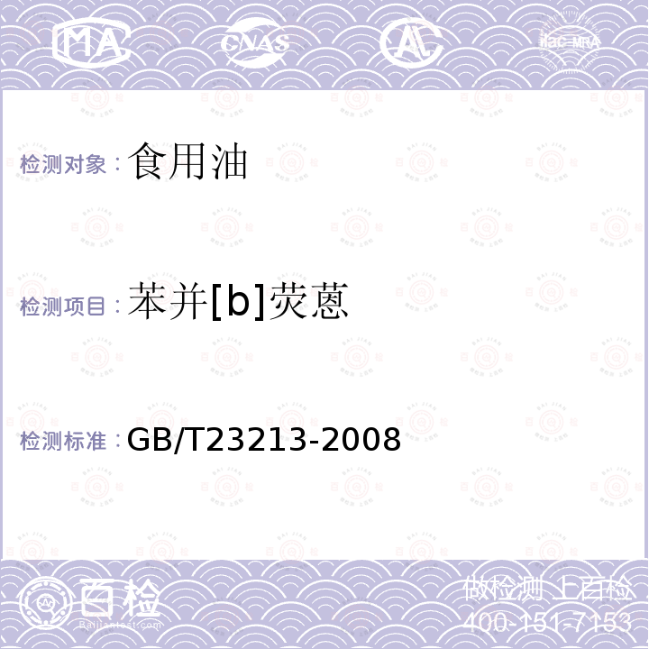 苯并[b]熒蒽 植物油中多環芳烴的測定 氣相色譜-質譜法