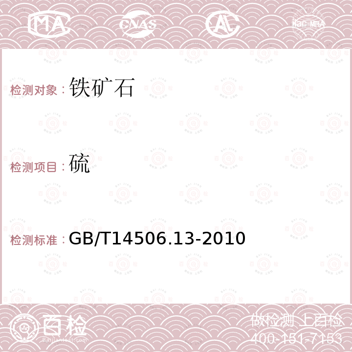 硫 硅酸鹽巖石化學分析方法 第13部分：硫量的測定