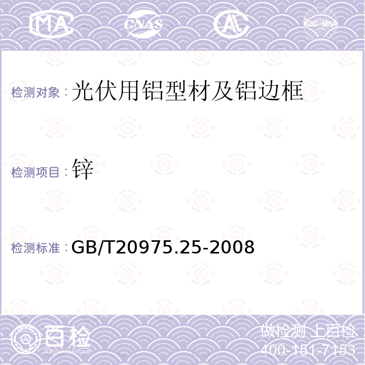 锌 铝及铝合金化学分析方法 第25部分:电感耦合等离子体原子发射光谱法