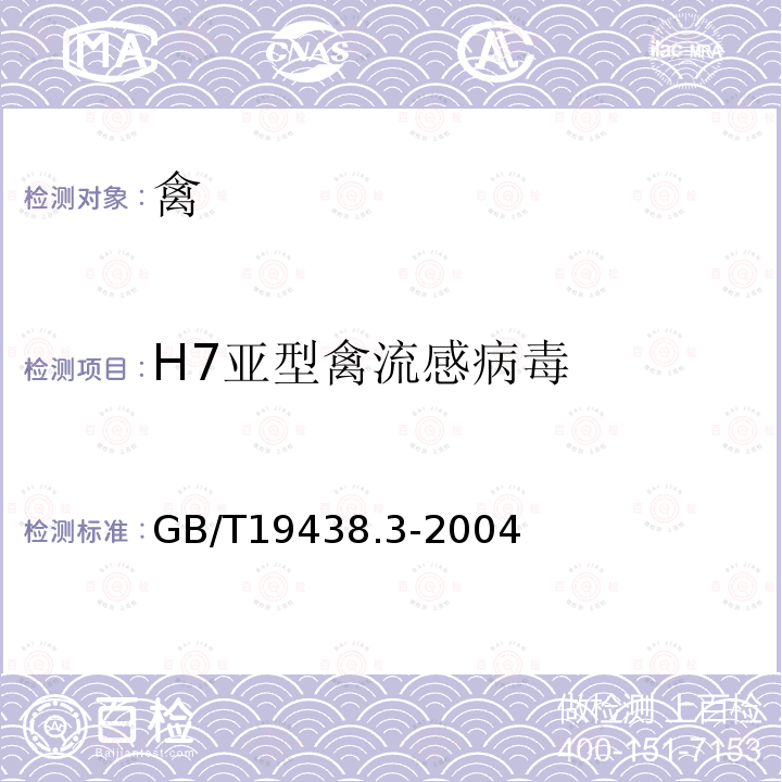 H7亚型禽流感病毒 禽流感病毒荧光RT-PCR检测方法-H7亚型禽流感病毒荧光RT-PCR检测方法