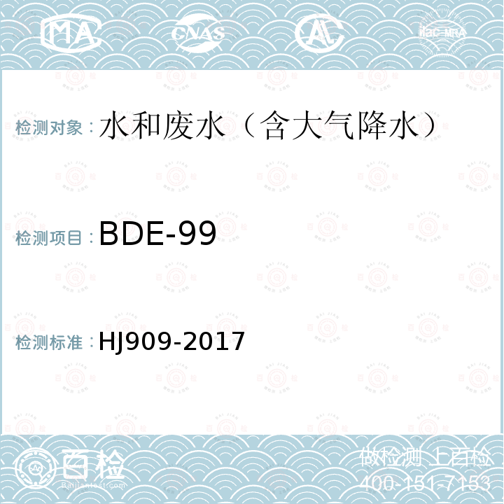 BDE-99 水質 多溴二苯醚的測定 氣相色譜-質譜法
