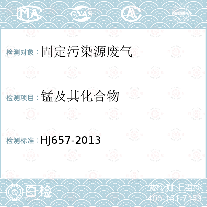 锰及其化合物 空气和废气 颗粒物中铅等金属元素的测定 电感耦合等离子体质谱法