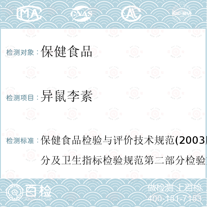 异鼠李素 保健食品中槲皮素、山柰素、异鼠李素的高效液相色谱测定