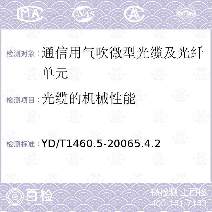 光缆的机械性能 通信用气吹微型光缆及光纤单元第5部分：高性能光单元