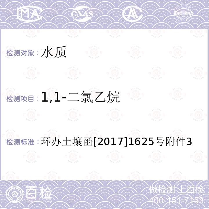 1,1-二氯乙烷 全国土壤污染状况详查 地下水样品分析测试方法技术规定 4-1 吹扫捕集/气相色谱-质谱法